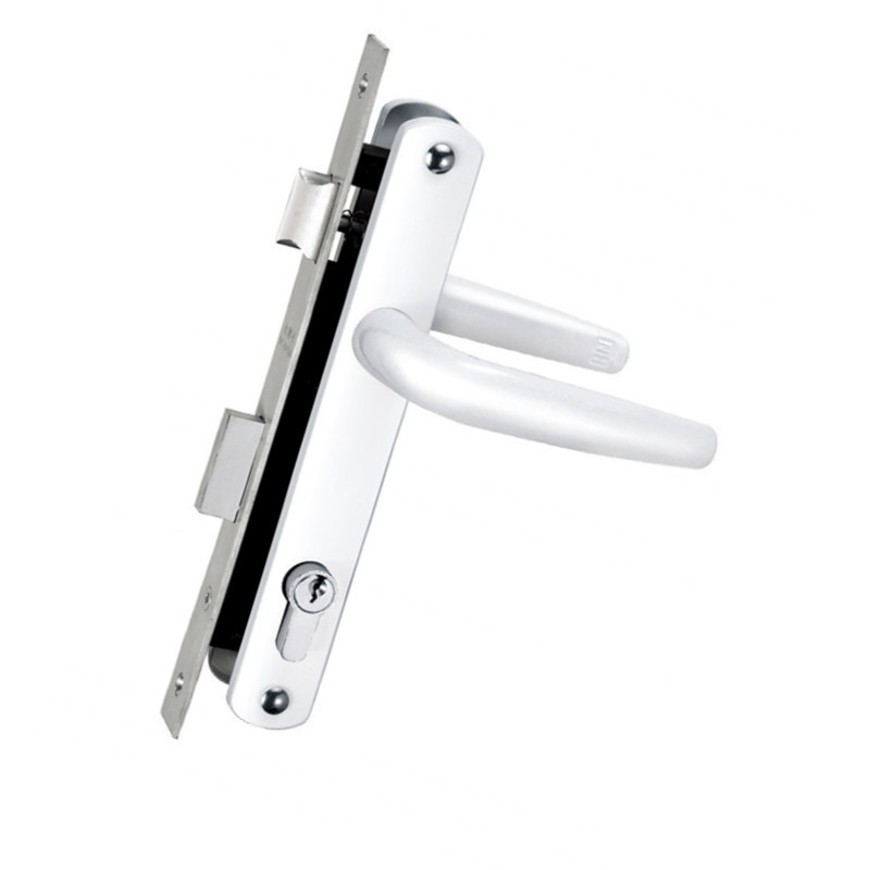 Capitán 8500 aleación de aluminio cerradura de la manija de la puerta marco de aluminio cerradura de la puerta plana puerta de acero de plástico cerradura de la manija de la puerta de ventas directas de fábrica