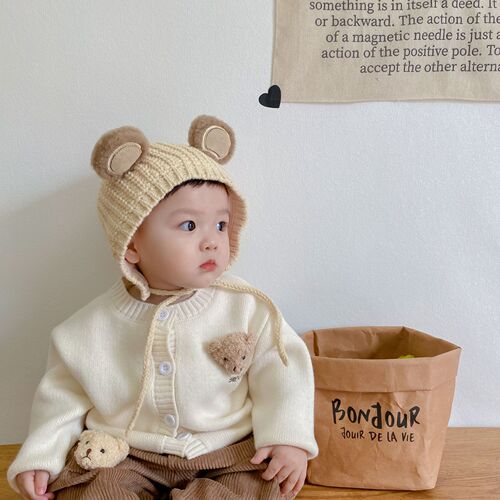 Baby clothes, newborn sweater, cardigan, knitted sweater, children's coat, spring and autumn set, infant baby top, outdoor clothing