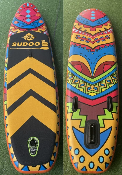Inflatable SUP Paddle Board, 320×76×15 cm, Lightweight Foldable Stand-Up Board