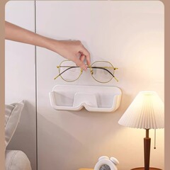 跨境壁掛眼鏡盒免打孔浴室牆上鏡架床頭墨鏡塑料收納盒熱賣