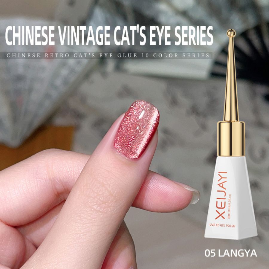 Flash chino retro ojo de gato esmalte de uñas pegamento nuevo otoño no gris ojo de gato pegamento para salón de uñas
