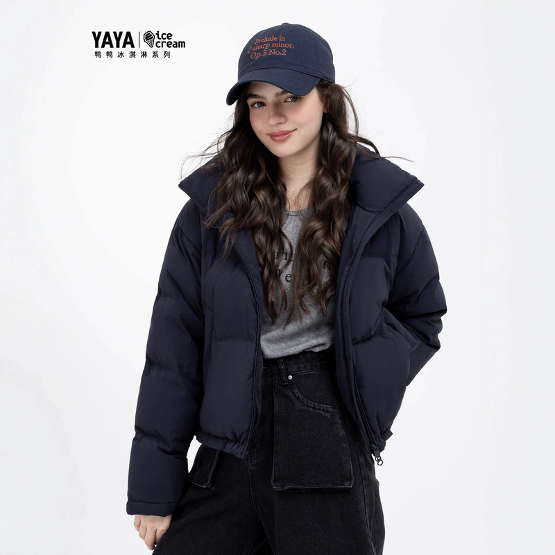 Duck Duck [Ice Cream Series] 2026 Winter New Versatile Short Women's Solid Color Stand Collar Down Jacket