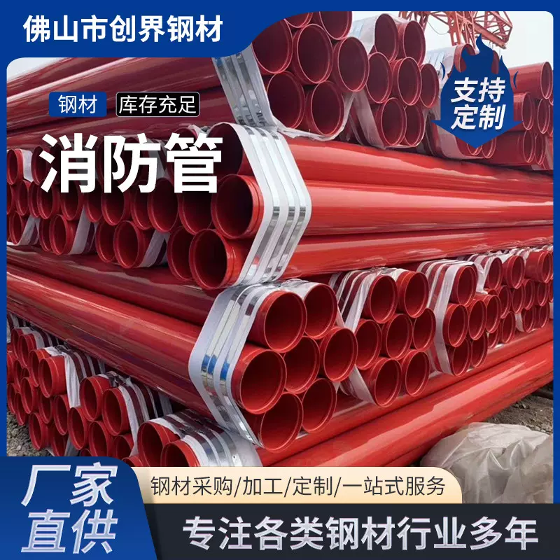 镀锌管消防管饮用水管JDG穿线管DN15-DN300镀锌圆管衬塑管批发