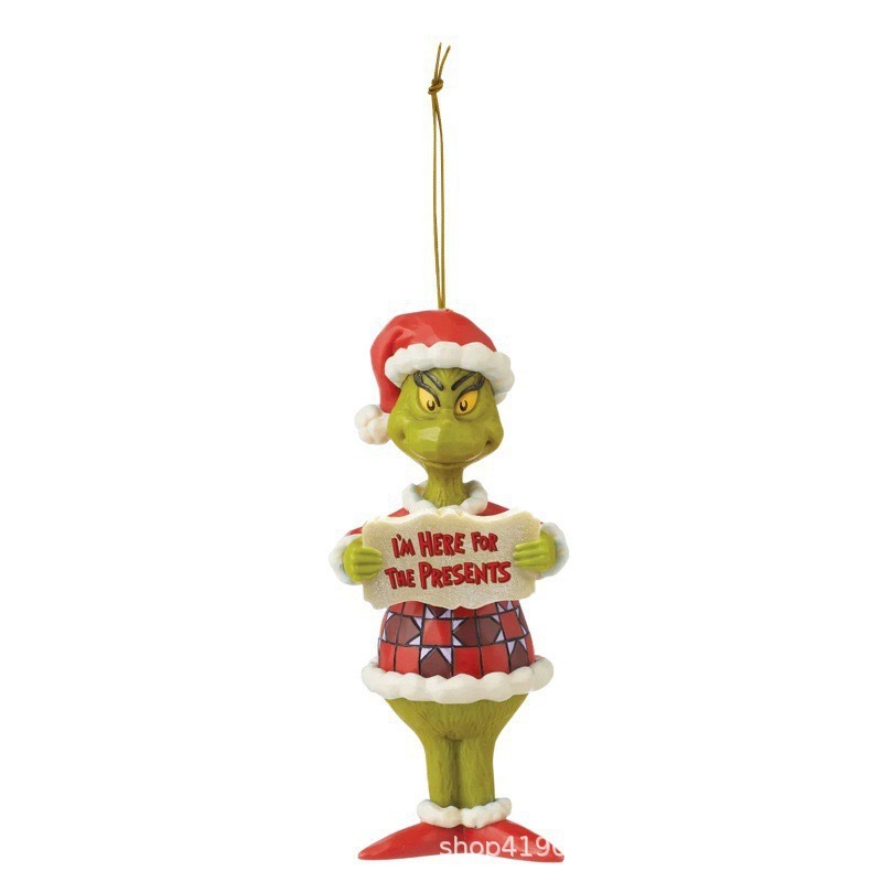 2023 nuevos productos monstruos de pelo verde decoración de Navidad colgante de dibujos animados colgante de árbol de Navidad decoración interior de automóviles de Navidad image 10