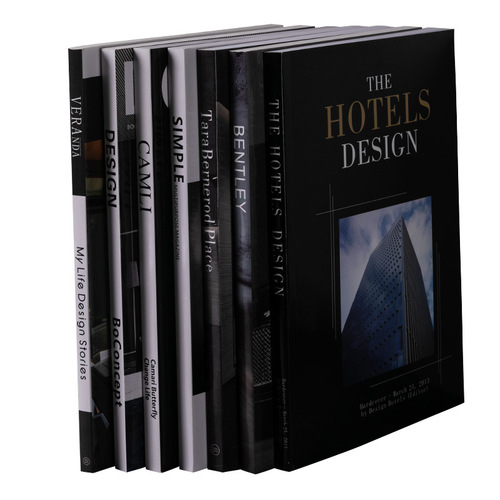 Folk soft furnishing decoration mock-up book, light luxury decor, ornamental piece, European magazine props, studio fake books