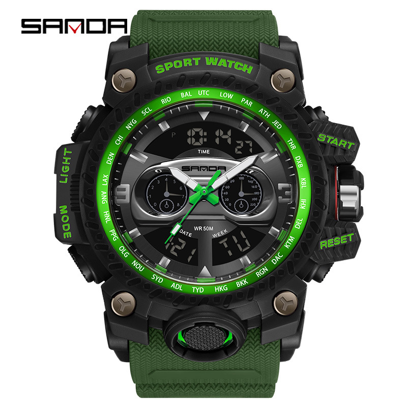 SANDA SANDA 3153 nuevo reloj de moda moda estudiantes reloj de hombre creativo multifuncional cool