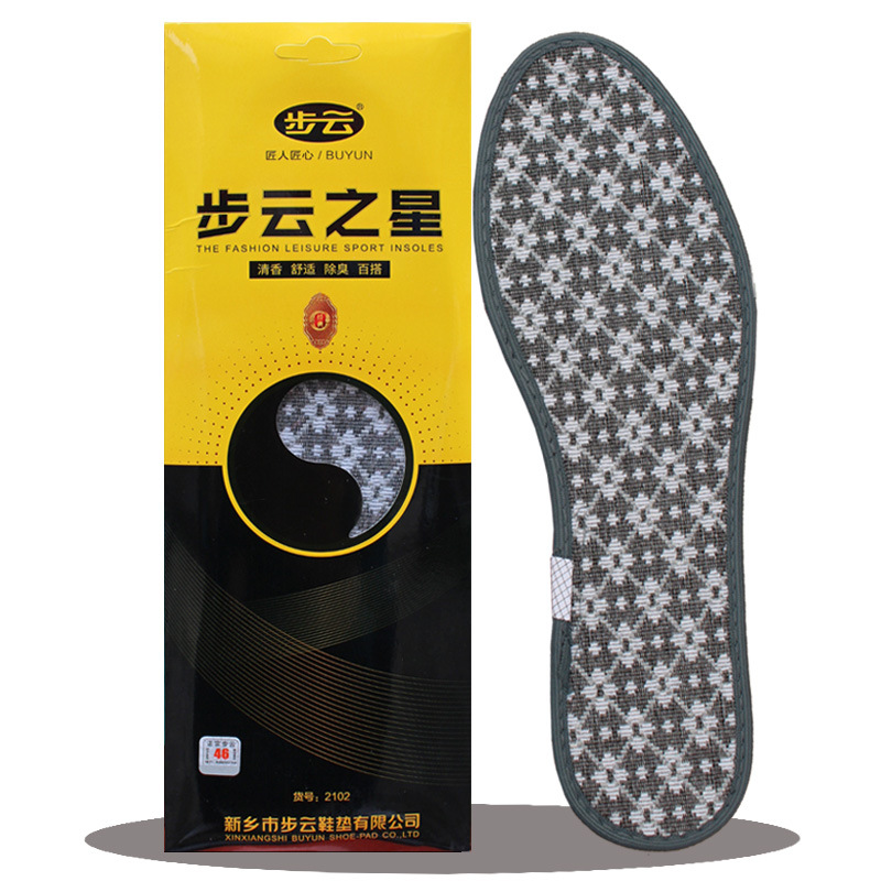 步云之星除臭鞋垫批发2102吸汗透气除臭留香夏季药物防臭男士鞋垫|ru