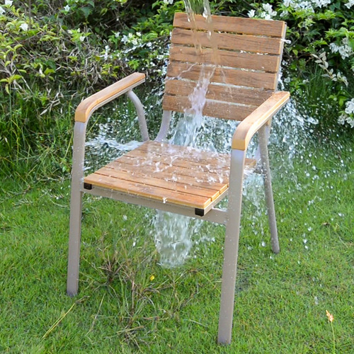 Outdoor WPC Furniture Tables and Chairs Courtyard Outdoor Simple Villa Open Air Garden Leisure Balcony Café Inn Famous