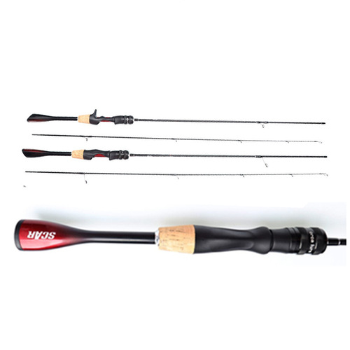 Aoka ultra-light solid carbon horse mouth lure rod 1.8m UL ultra-soft rod slightly longer throw white stripe fishing rod cross-border
