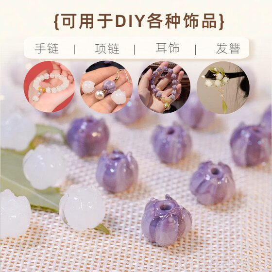 Classic Lanling Flower Petal Glaze Drop Earrings Hair Accessories