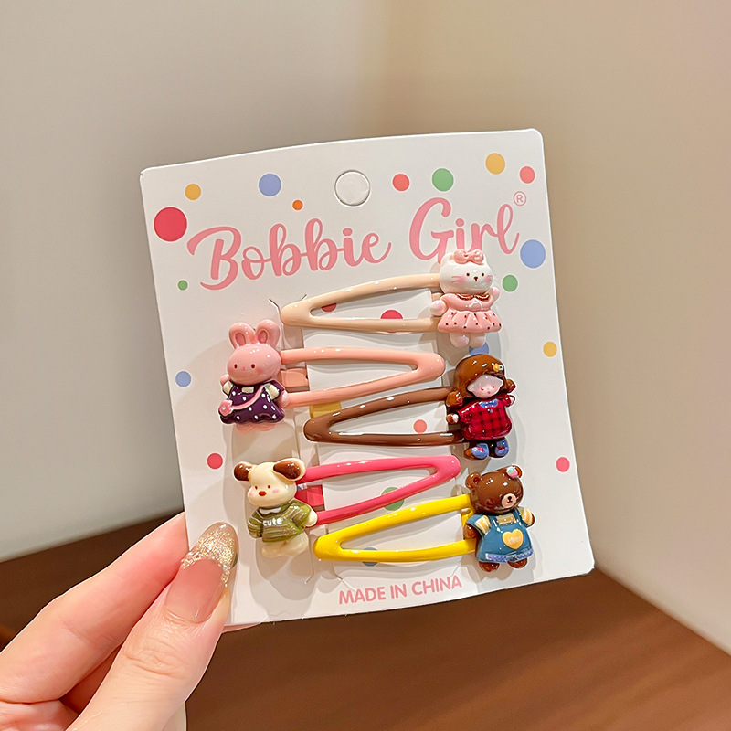 F9048-1# bunny girl hair clip 5-piece set