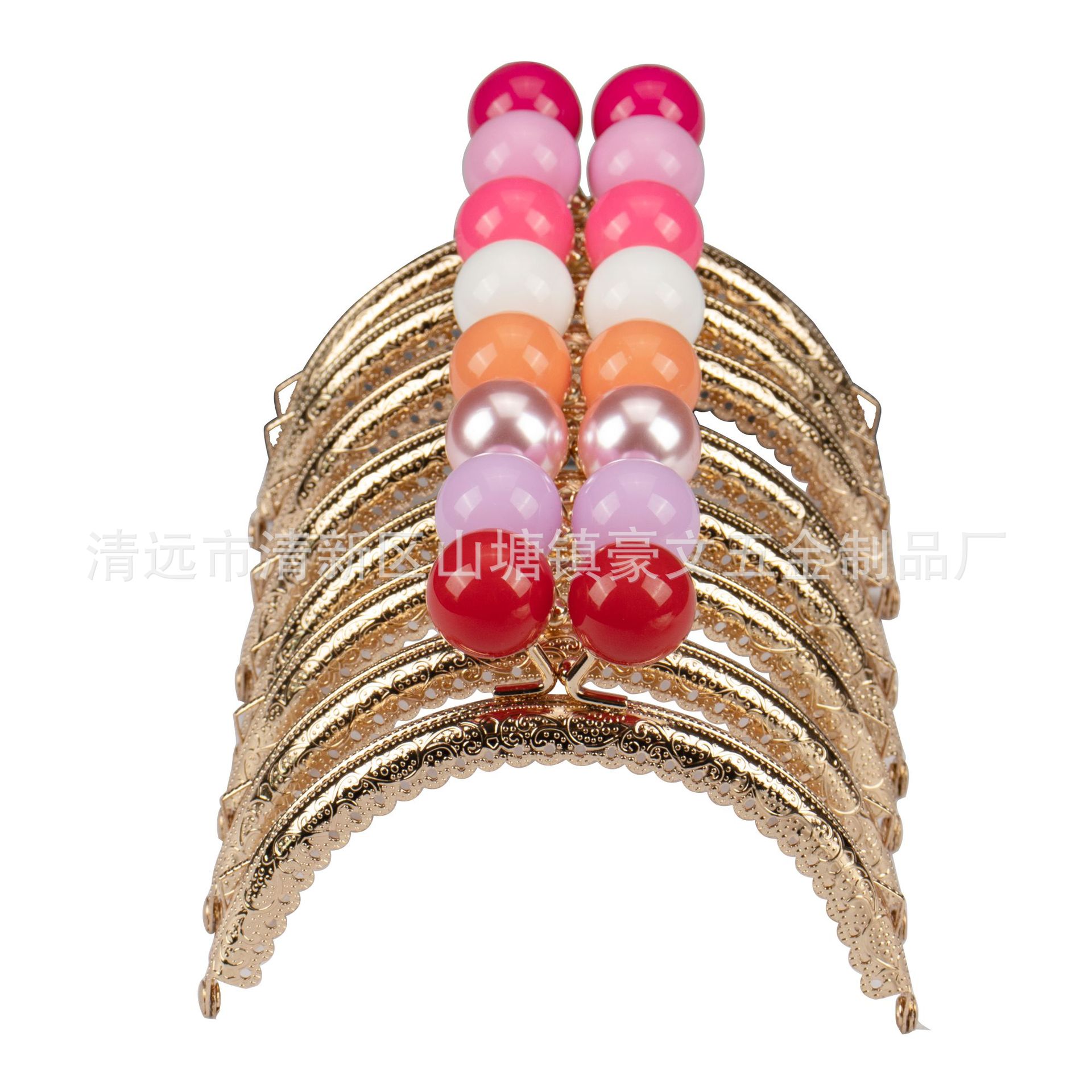双耳30孔10.5半圆凸花花边20mm糖果珠头口金16种颜色可挑选 箱包