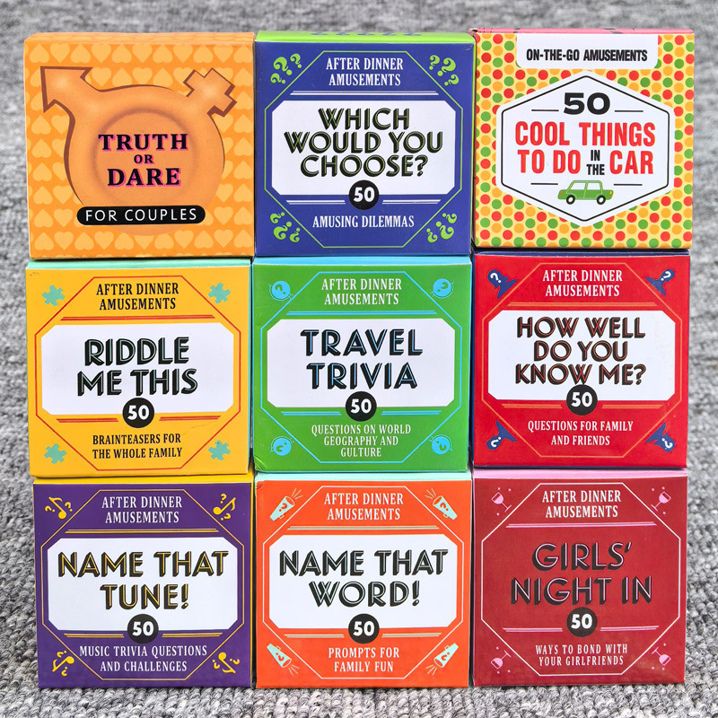 Foreign Trade Hot-Selling English and Spanish After-Dinner Entertainment Cards, Nighttime Games