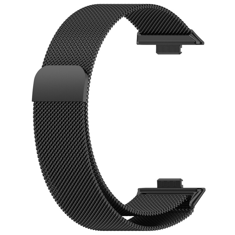 适用华为Watch FIT3/4米兰尼斯金属磁吸回环表带三株精钢手表带|undefined