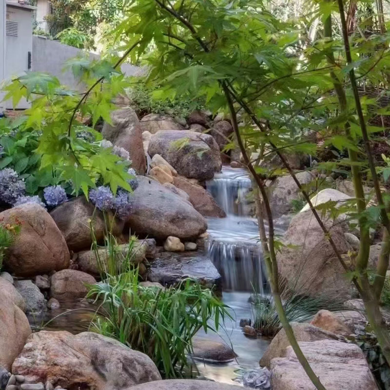 水冲石溪滩石溪坑石大规格鹅卵石河道驳岸石园林工程用石批发