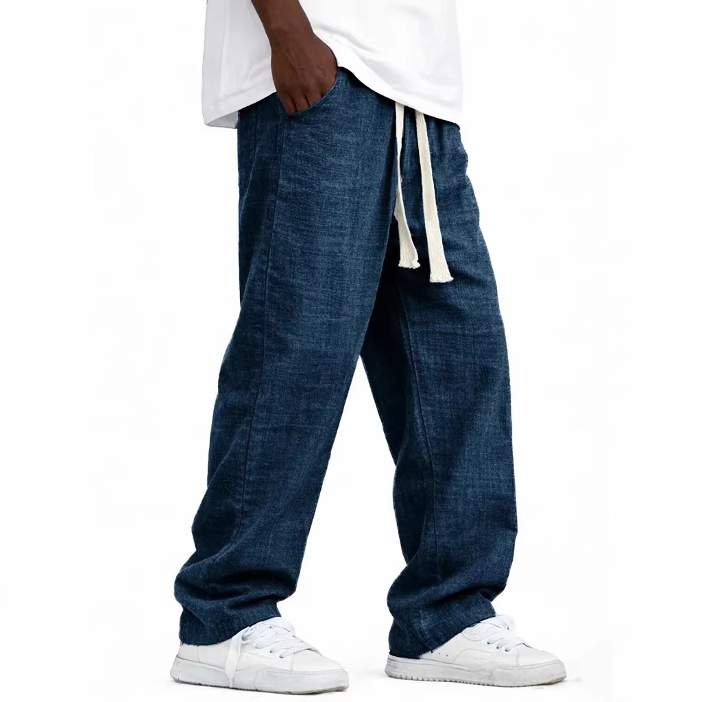 Sommerliche Freizeithose für Herren – Leichte Leinenmischung, gerades Bein, atmungsaktiv und bequem, in verschiedenen Farben erhältlich, auch für große Größen._voghion.com