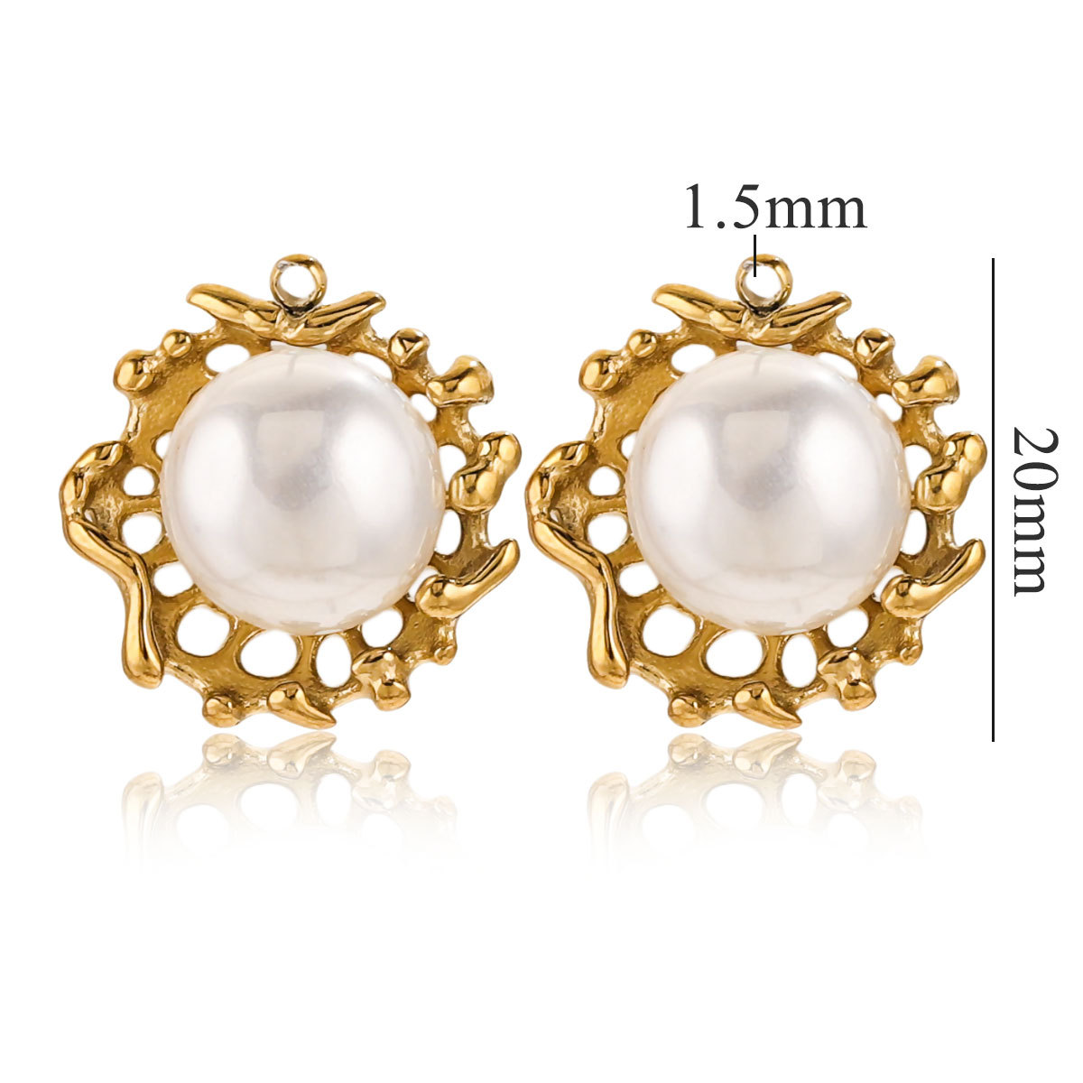 Acero inoxidable estilo francés nicho de diseño sol perla colgante colgante DIY colgante pendiente