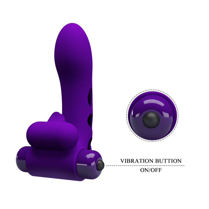 Vibrating Finger Sleeve Silicone 10 Frequency Vibration_voghion.com
