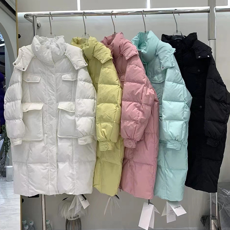时尚气质减龄高充绒保暖羽绒服女士2025年冬季新品中长款收腰外套|undefined
