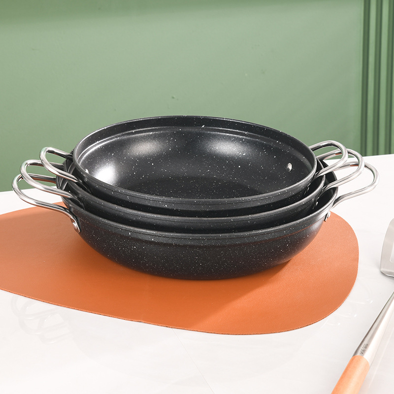 Korean-style home use Maganese Stone Seafood Pot Korean-style commercial non-stick dry pot home use dual-ear frying pan induction cooker hot pot basin