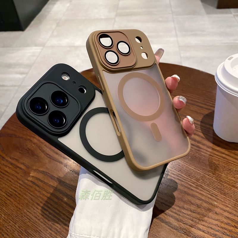 适用iPhone17air肤感磨砂磁吸手机壳苹果16pro镜头膜15防摔保护套|undefined