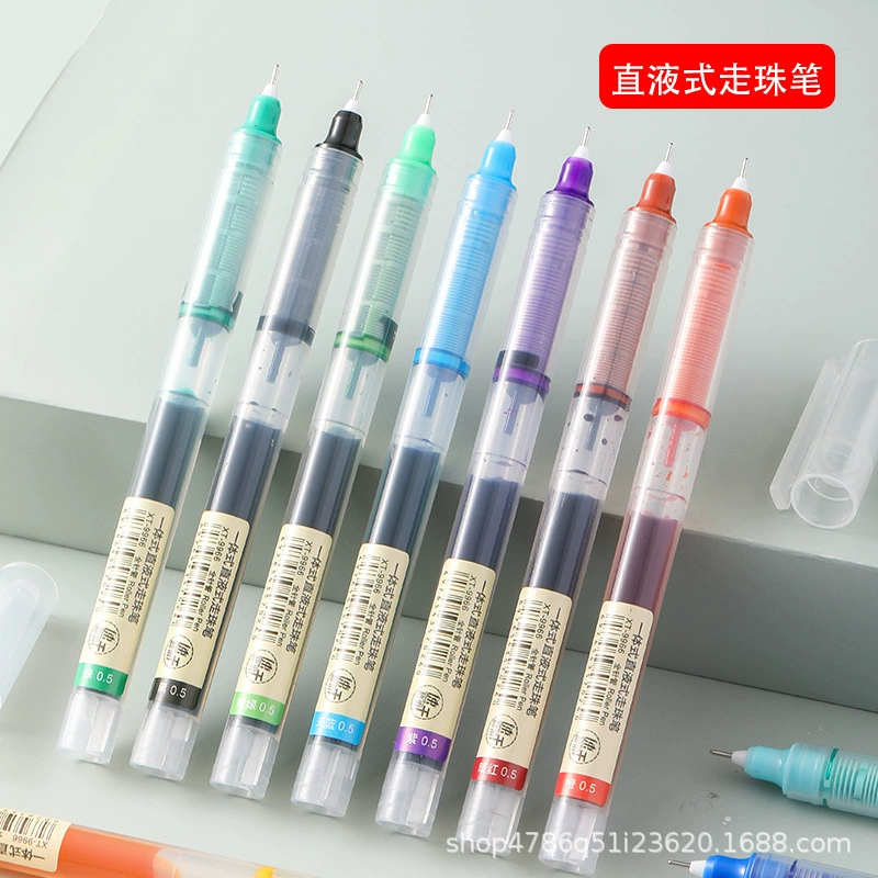Quick dry rollerball rollerball pen for students, 12 colors