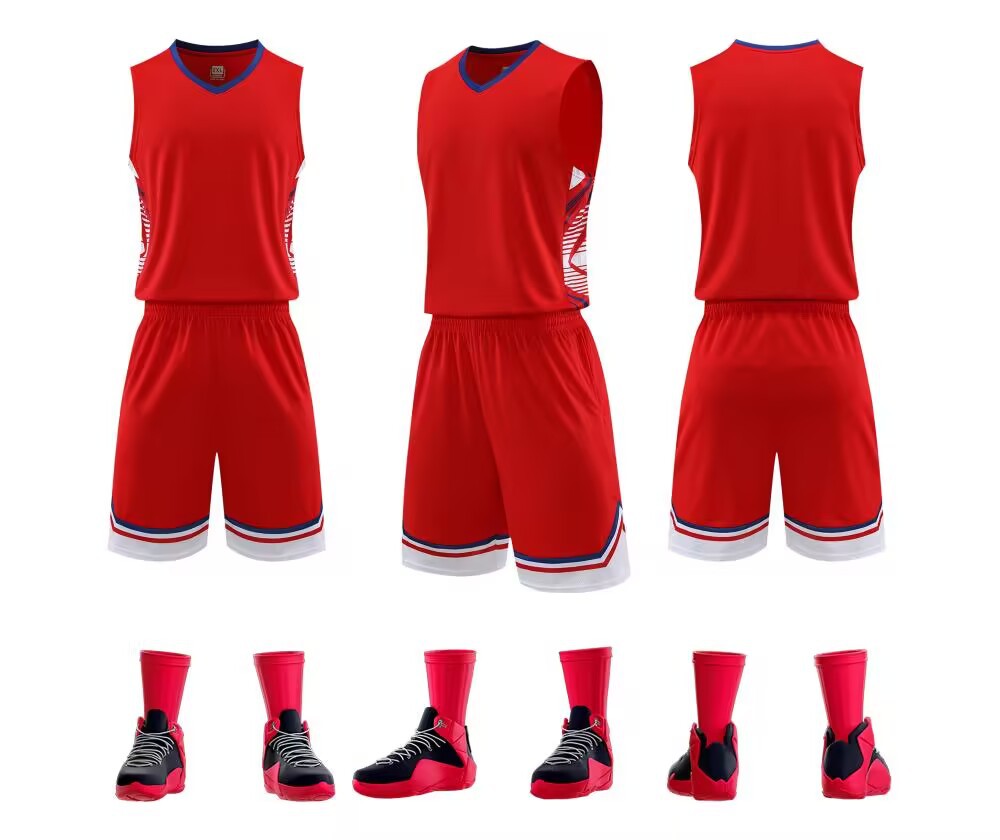 juego de ropa de baloncesto rápido secado transpirable niño entrenamiento adulto uniforme deportivo de equipo de logos de impresión chaleco de baloncesto