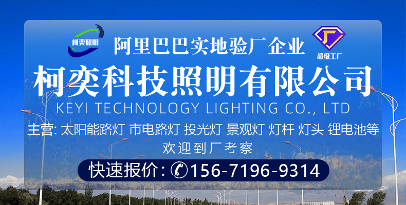 太阳能路灯批发市政工程户外照明庭院灯 新农村6米太阳能路灯厂家详情1