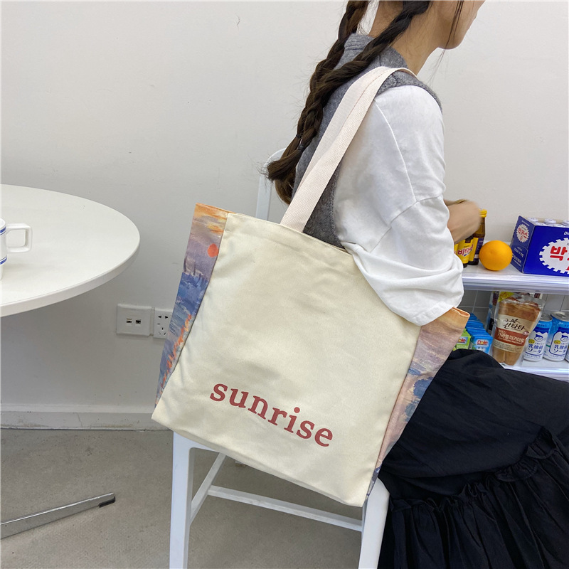 【 In Stock 】09251 Japanese-style simple design large-capacity student single-shoulder bag, Korean-style Instagram shopping bag undefined