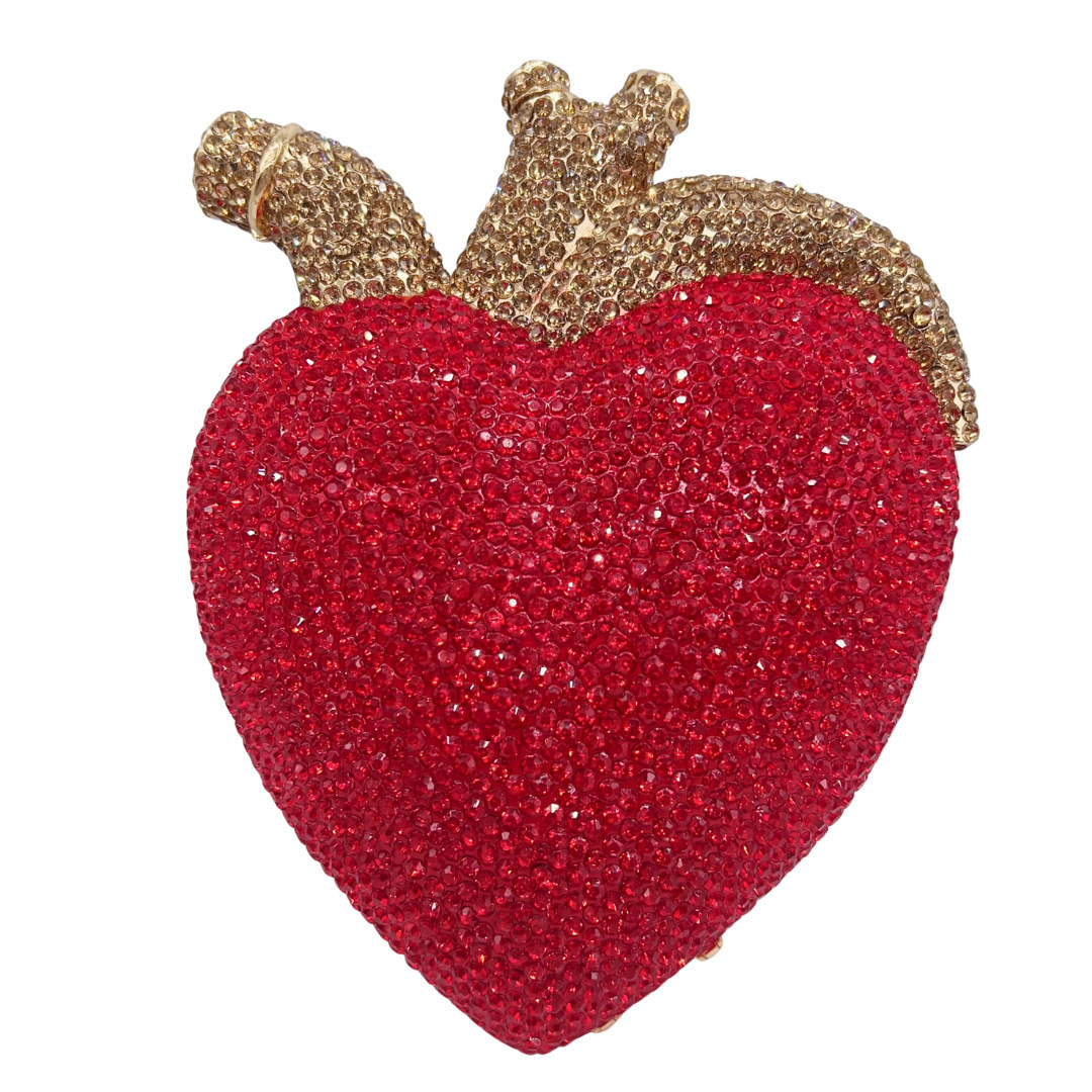 Rhinestone Clutch Bag nuevo corazón transfronterizo bolso de fiesta de diamantes bolso de mano mujer