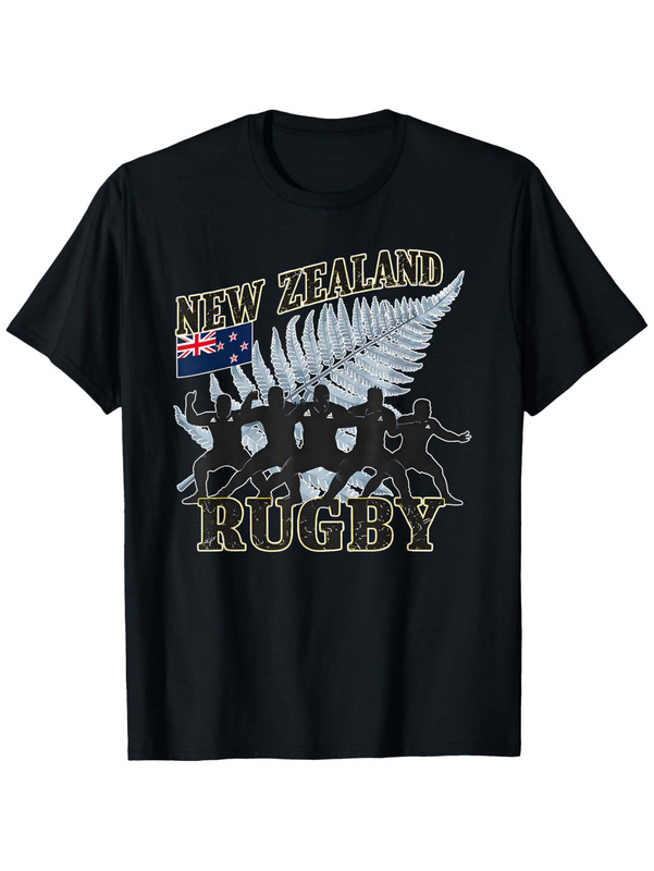 2025 Cross-Border European Code New Zealand Rugby Fan Shirt All Black Haka Maori Dance T-Shirt Men's Pure Cotton T-Shirt 2025 Cross-Border European Code New Zealand Rugby Fan Shirt All Black Haka Maori Dance T-Shirt Men's Pure Cotton T-Shirt