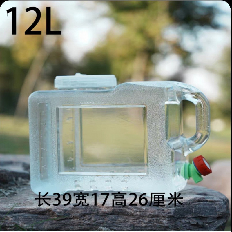 蛇口付き屋外浄水飲料水バケツプラスチック家庭用正方形車載水貯蔵タンクポータブル大型バケツなし|undefined