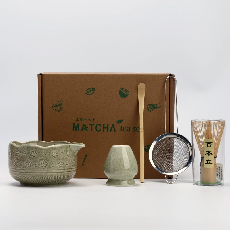 Матча, чайная чашка, набор, нож, чайный порошок