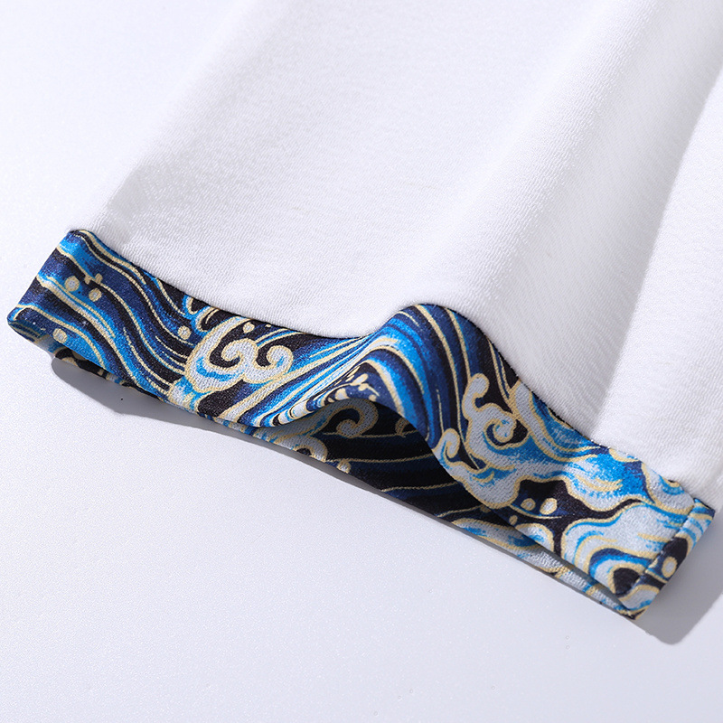 Men's Clothing Ice silk suit men's summer thin Tang suit short sleeve casual large size style men's loose Hanfu suit_voghion.com