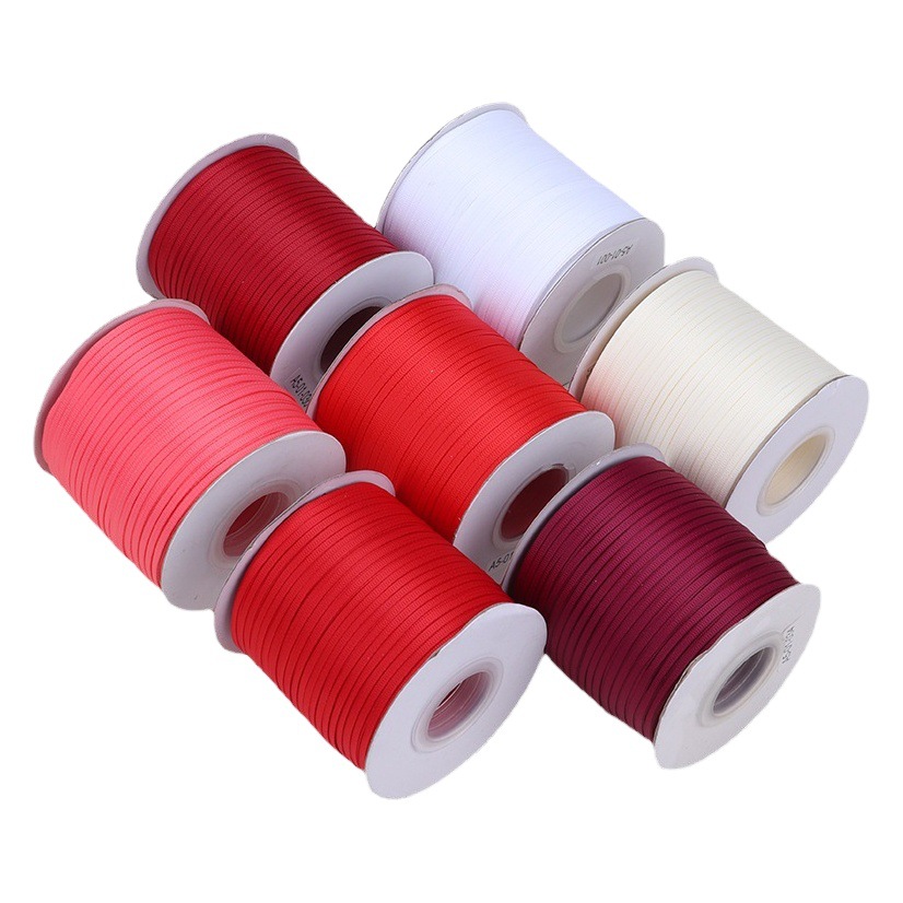 3mm de alta densidad costilla cinturón DIY cinta colgante etiqueta marcador embalaje cinta delgada cuerda de hilo