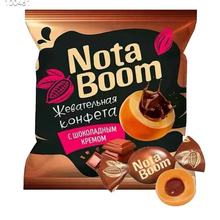 俄罗斯音符糖KDV进口Nota Boom花生酱巧克力味零食夹心糖结婚喜糖