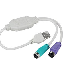 USB转PS/2连接线 让PS2键盘和鼠标转换成USB接口 USB PS2线