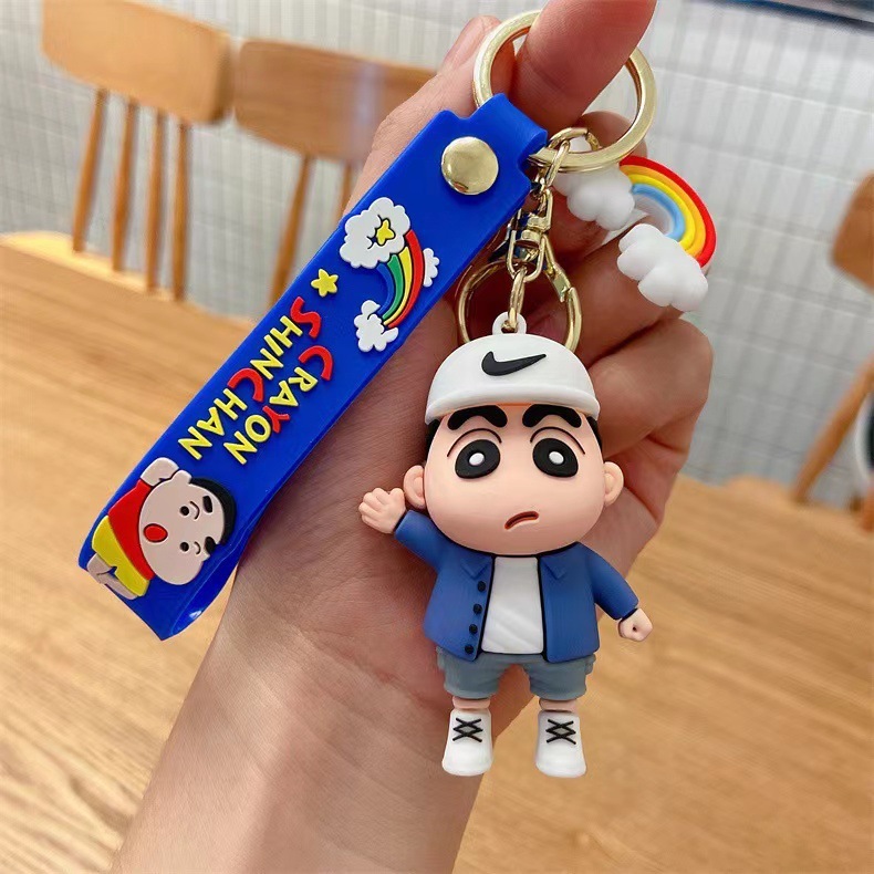 卡通蜡笔小新钥匙扣动漫周边挂件网红钥匙链情侣背包挂饰礼品批发|undefined