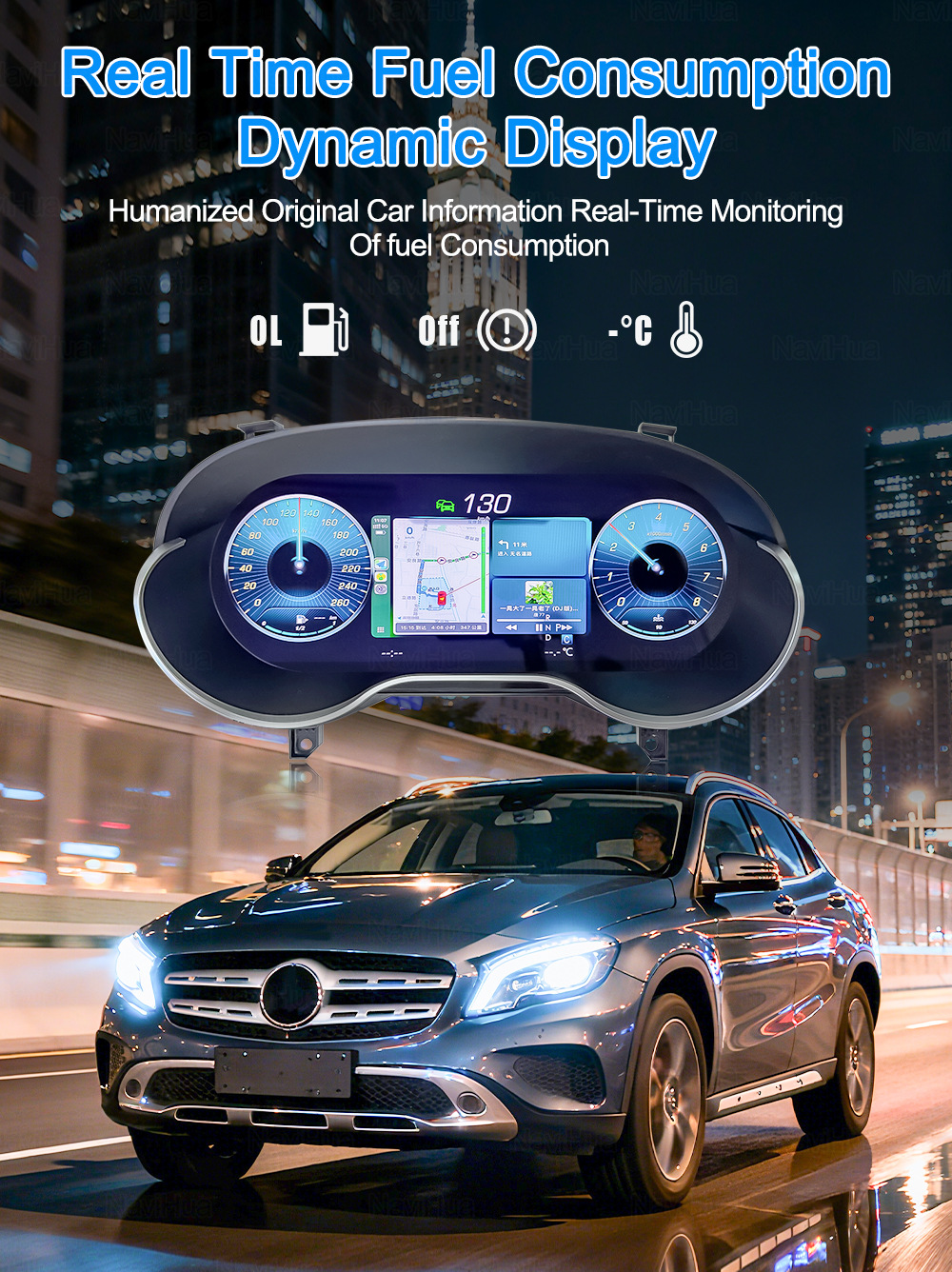 12.3 inch LCD Instrument Panel for Mercedes-Benz A/CLA/GLA