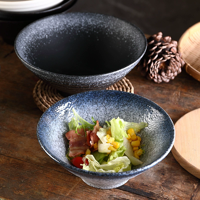 Japanese ceramic tableware for home use, big soup bowl