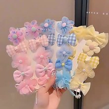公主超仙蝴蝶结发夹布艺花朵发卡儿童发饰不伤发bb夹女童刘海夹子