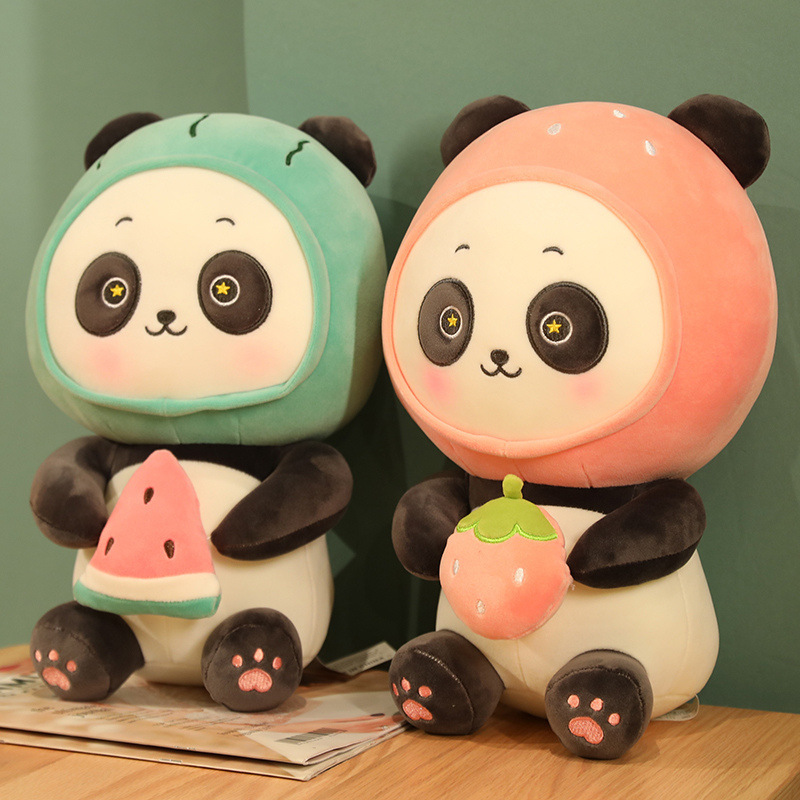 Wholesale Cross-border Cute Cartoon Panda Doll Plush Toy Little Panda Doll Girls Pillow Claw Machine Doll