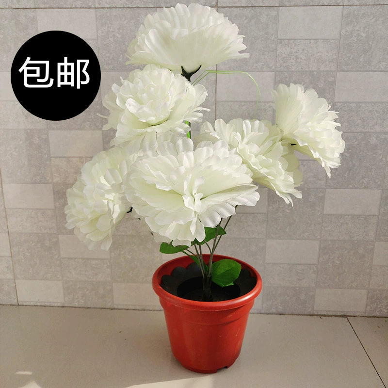 Похоронные товары, цветы для подметания могил на кладбище, букеты хризантем на фестивале Цинмин, пластиковые шелковые цветы для подметания могил, искусственные цветы для поклонения.