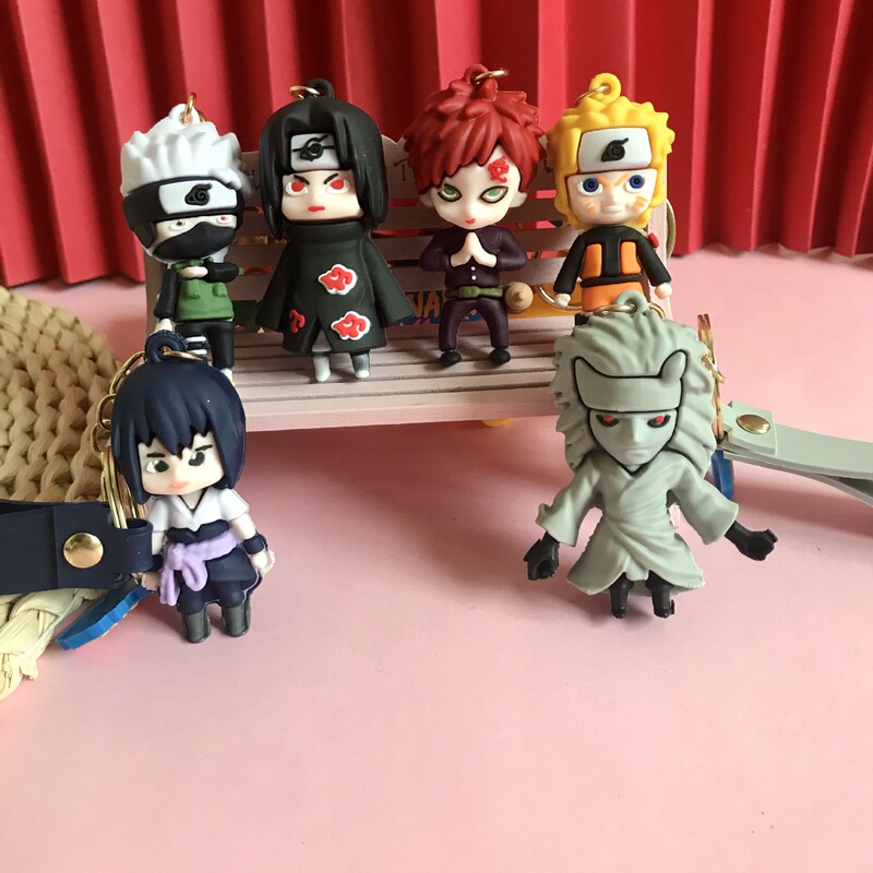 PVC Naruto keychain Sasuke Naruto I love ferret key pendant couple bag cartoon ornaments PVC Naruto keychain Sasuke Naruto I love ferret key pendant couple bag cartoon ornaments