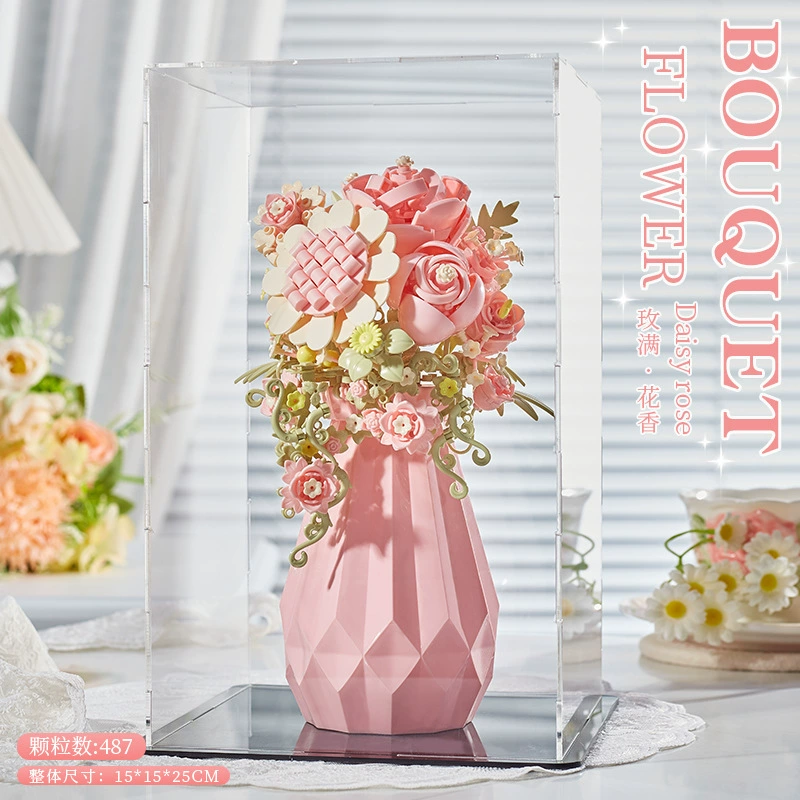 Constructor, brainteaser, handle for mother's day, DIY, bouquet, cherry tree, Birthday gift
