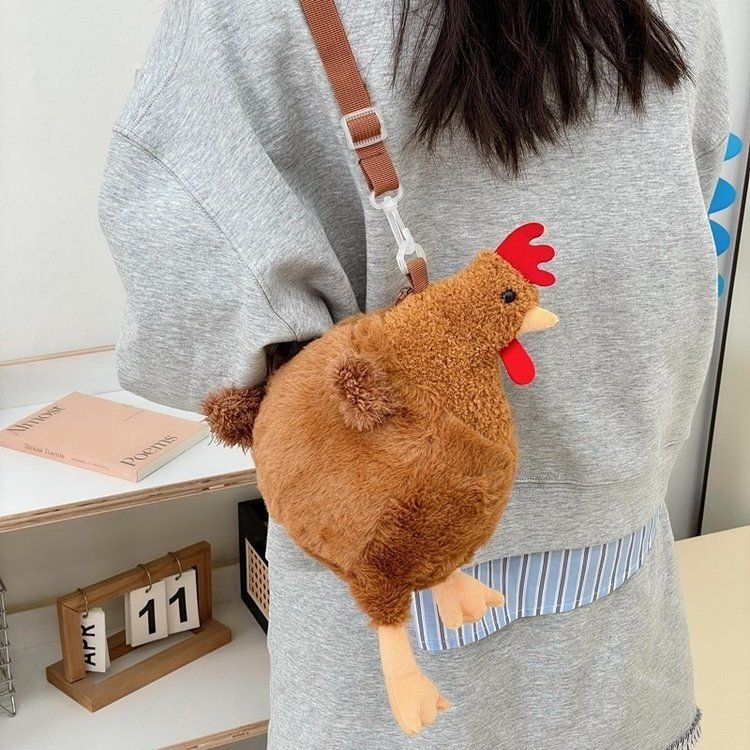 Commuting Cute Handbag New Plush Ugly Cute Large Capacity Doll Bag Same Style Chicken Hot Sale Commuting Cute Handbag New Plush Ugly Cute Large Capacity Doll Bag Same Style Chicken Hot Sale
