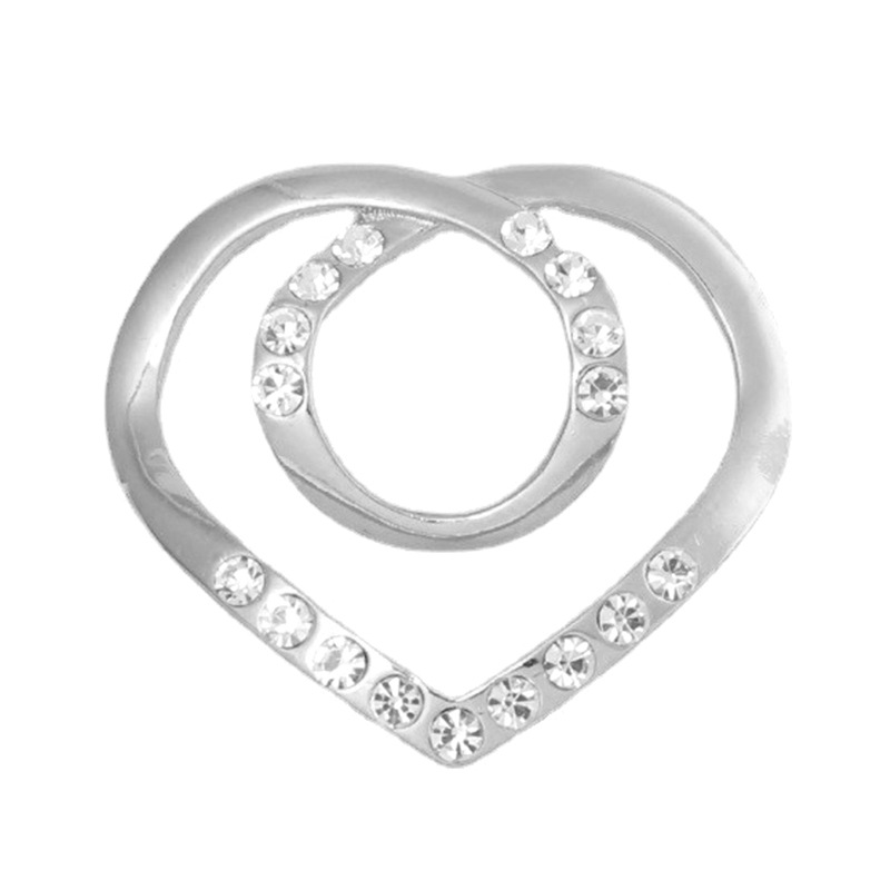 Love scarf buckle peach heart corner buckle waist magic hem clothes decoration rhinestone simple knot button shirt collar_voghion.com