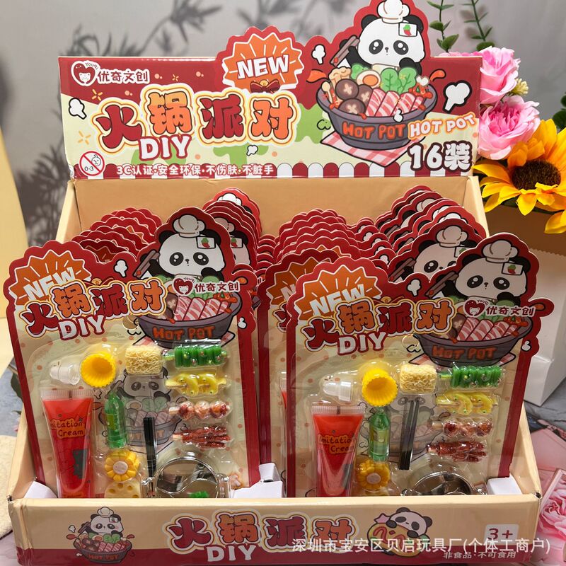 Creative DIY Hot Pot Party Simulated Food Mini Miniature Toys Children's Pretend Play Food Toys Direct from Manufacturer