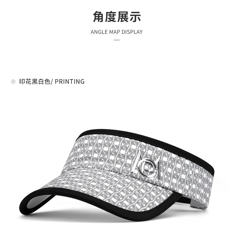 Mũ golf PGM không đỉnh thể thao che nắng mùa hè, vành rộng 19 cm — MZ052-Trắng đen đỏ, MZ052-Trắng Đen, MZ025-Mũ bóng không đỉnh [màu đỏ], MZ045-Đen Trắng chi tiết 68