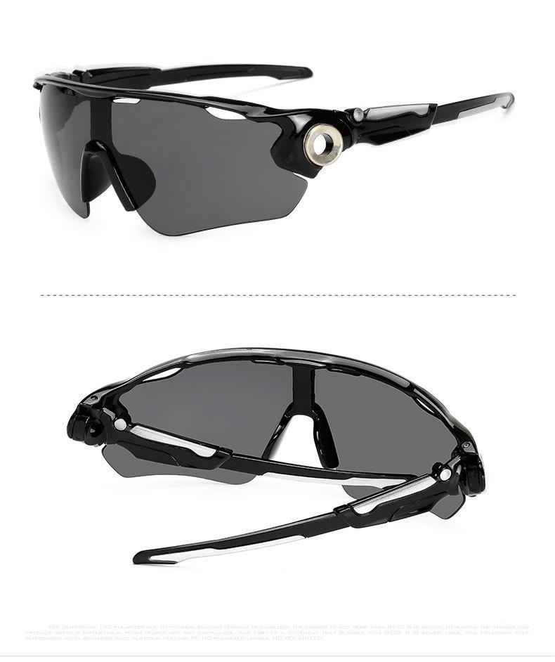 Solid Color Pattern Unisex Gender Sports Style Sports Solid Color PC UV400 Protection Square Half Frame Sports Sunglasses